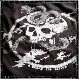 Crazy Pig Designs Skull & Snake T-Shirt