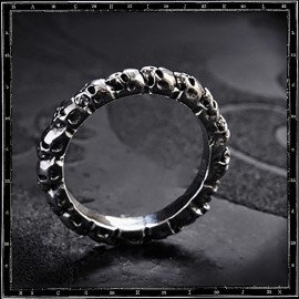 Eternity Band of Skulls Ring