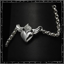 Rosary heart necklace