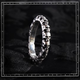 Eternity Band of Skulls Ring