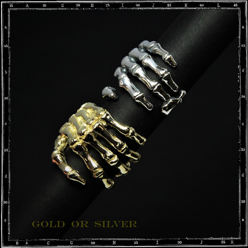 Skeleton Hand Ring Bracelet New in Packaging - Adjustable Ring Size | eBay