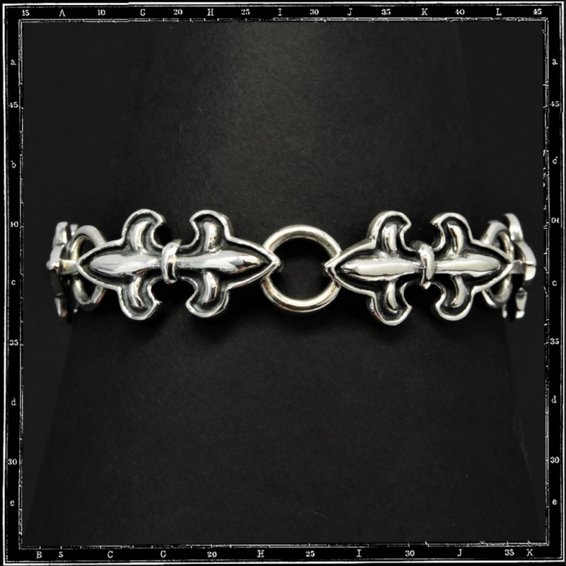 Double Fleur de Lys bracelet (Thin)