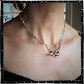 Tudor heart & arrow necklace