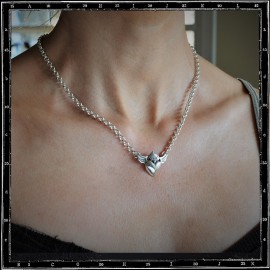 Rosary heart necklace