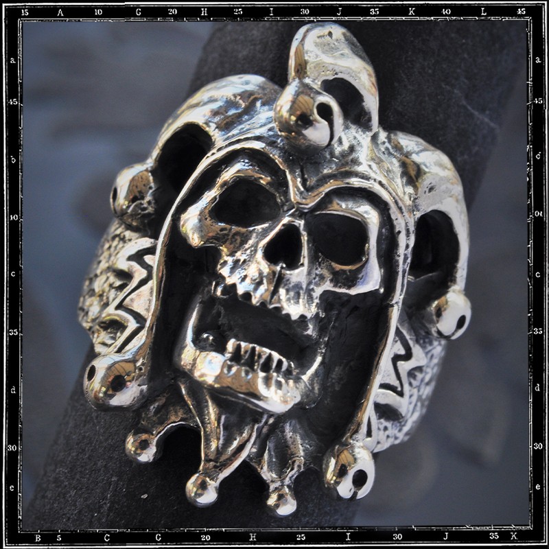 Joker Skull Ring - Crazy Pig Designs