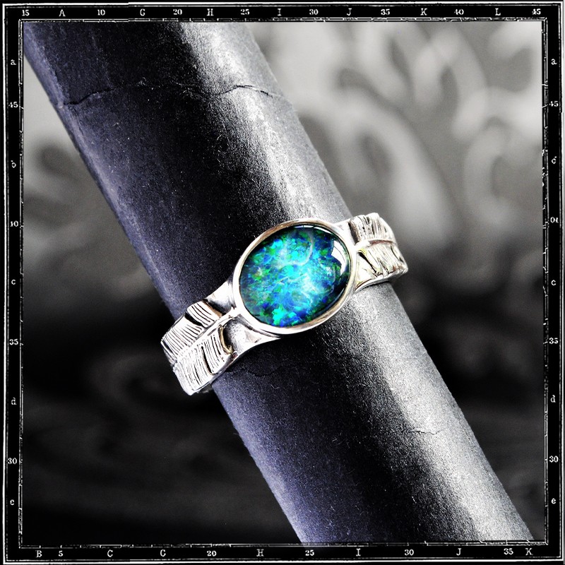 Two Feathers Setting Ring