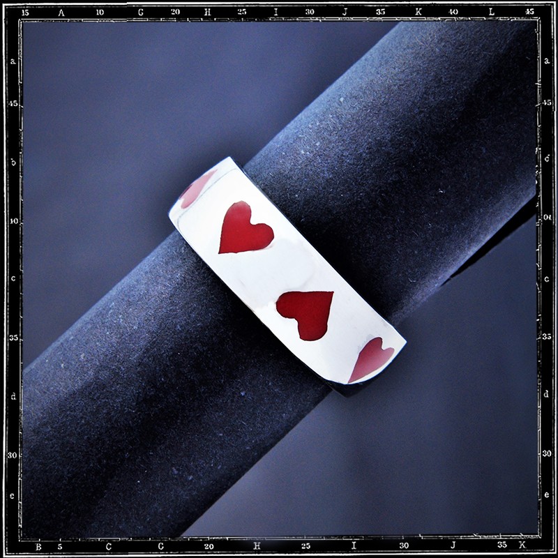 Enamel Heart Ring (Small)