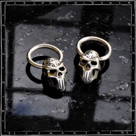 Tribal Skull on Hoop Earring