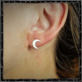 Moon stud earrings