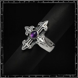 Gothic cross Stone ring