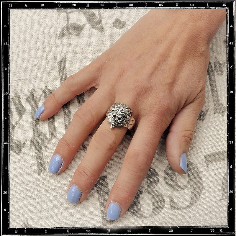 Mayan Temple Skull Ring