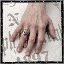 Mayan Temple Skull Ring