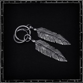 feather hoop earrings (small)