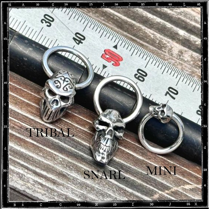 Tribal Skull on Hoop Earring