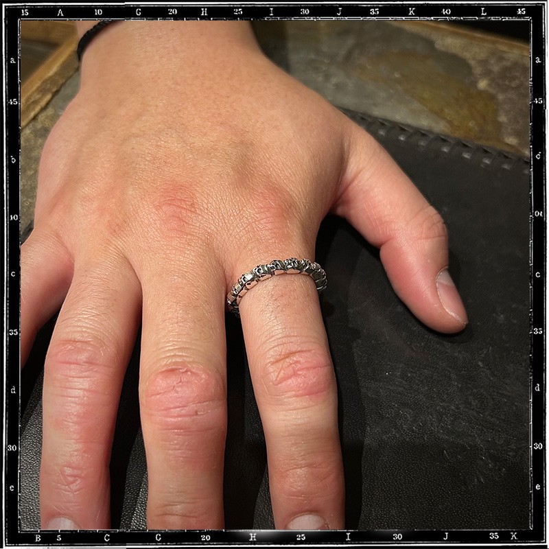 Eternity Band of Skulls Ring