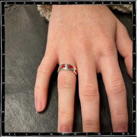 Enamel Heart Ring (Small)