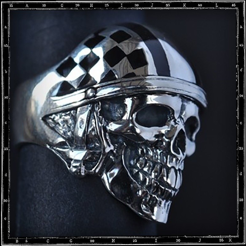 Silverstone Skull Ring