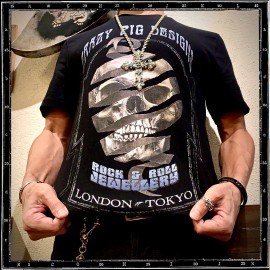 Crazy Pig Designs Ribbon Skull T Shirt