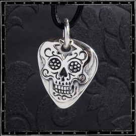 Day of the Dead Guitar Pick Pendant