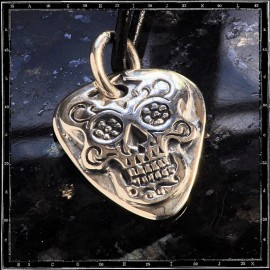Day of the Dead Guitar Pick Pendant