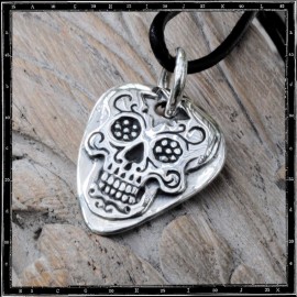 Day of the Dead Guitar Pick Pendant