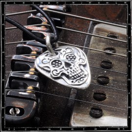Day of the Dead Guitar Pick Pendant