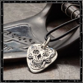 Day of the Dead Guitar Pick Pendant