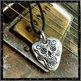 Day of the Dead Guitar Pick Pendant