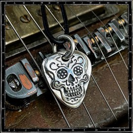 Day of the Dead Guitar Pick Pendant