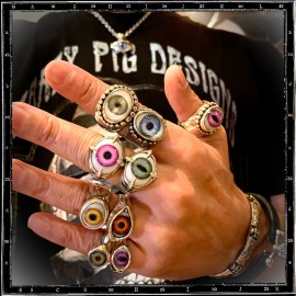 Beaded eye ring Beaded eye ring