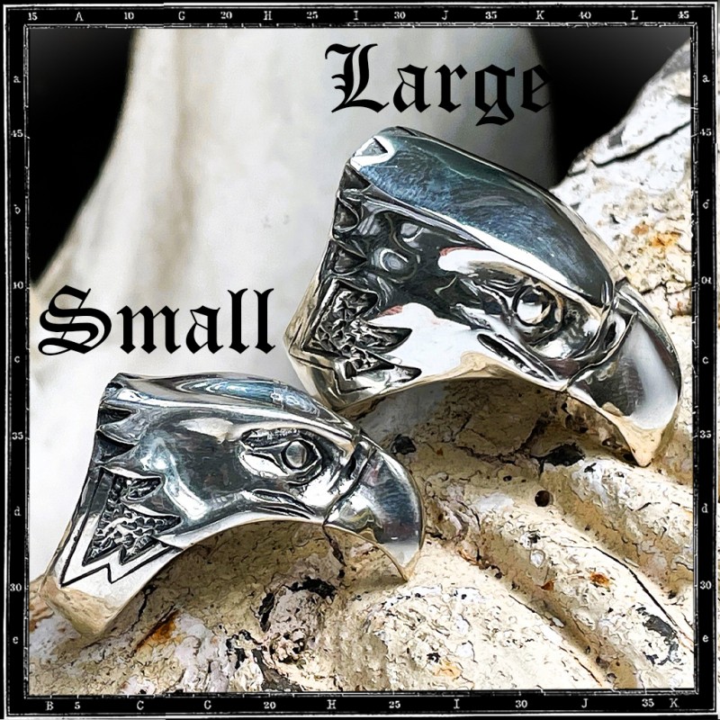 Large eagle head ring