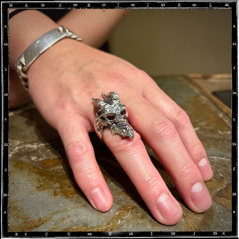 Custom Demon Skull Ring Custom Demon Skull Ring