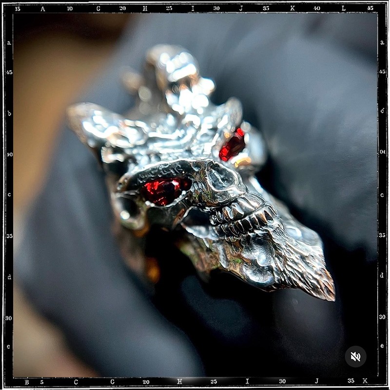 Custom Demon Skull Ring Custom Demon Skull Ring