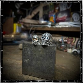 Custom La Muerta Mexican Skull Ring Custom La Muerta Mexican Skull Ring