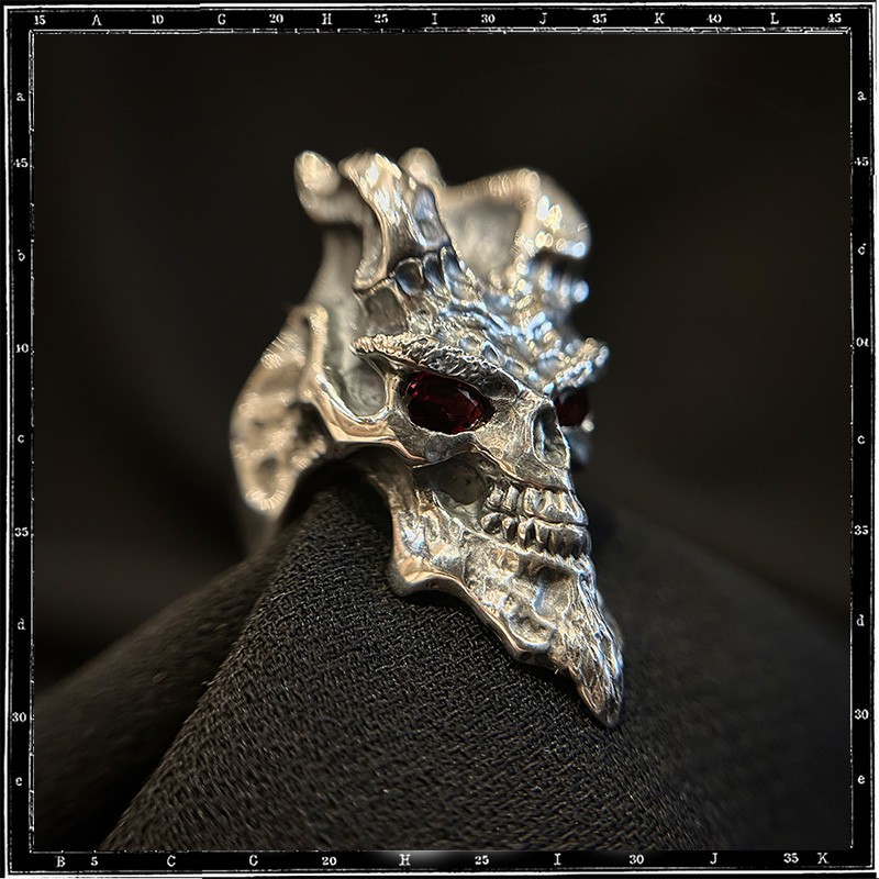 Custom Demon Skull Ring Custom Demon Skull Ring