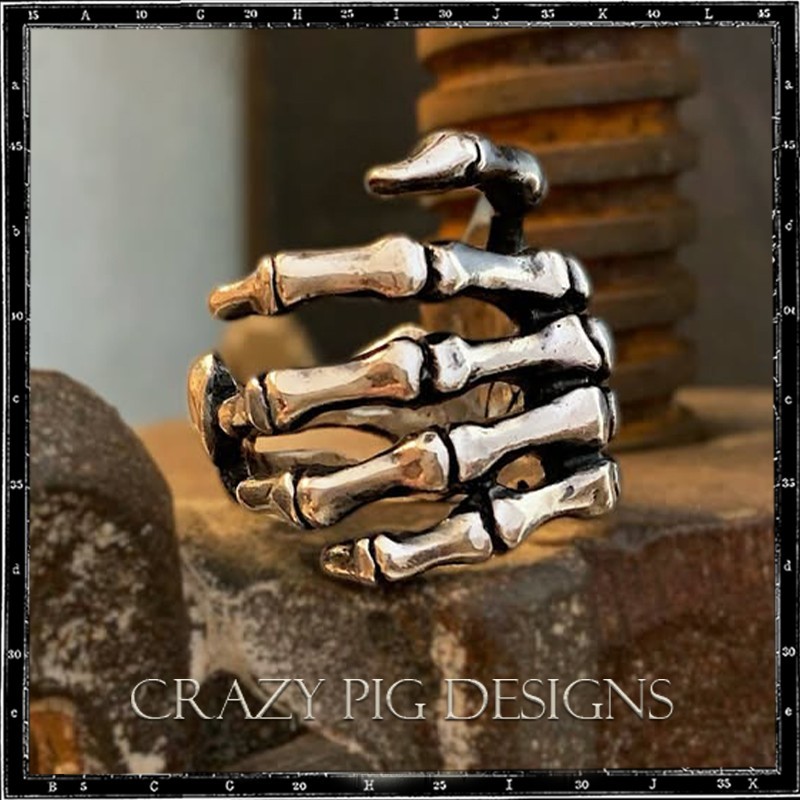 Bone Hand Ring - Large
