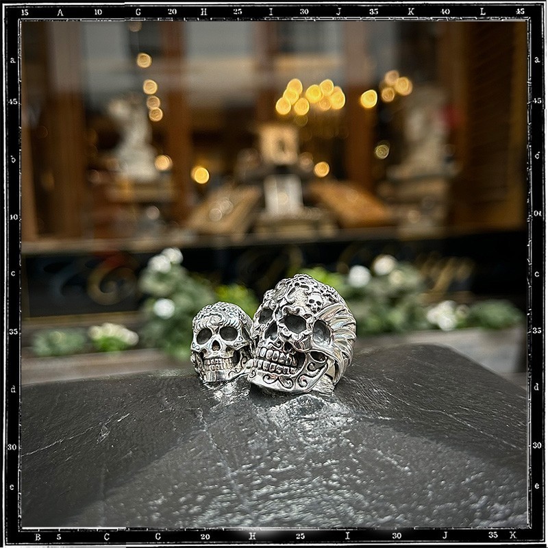 Mexican El Muerto Skull ring