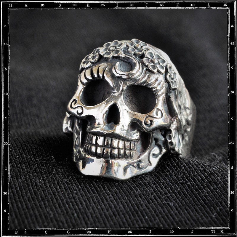 Mexican La Muerta Skull Ring