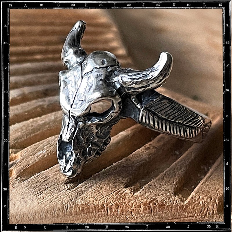 Small Cow Skull ring
