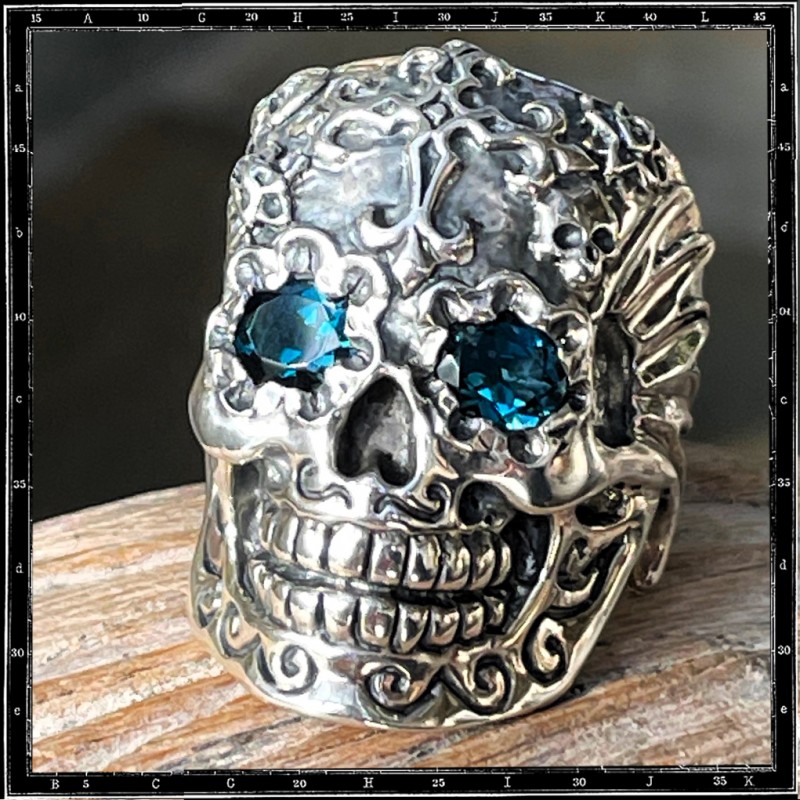 Mexican El Muerto Skull ring