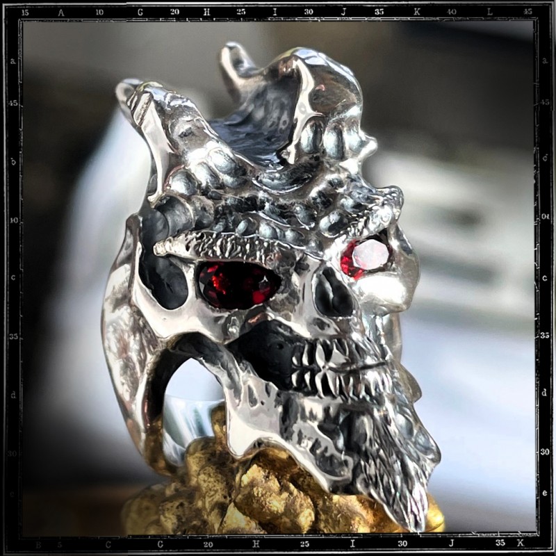 Custom Demon Skull Ring