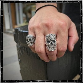 Custom Mexican El Muerto Skull ring
