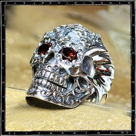 Custom Mexican El Muerto Skull ring