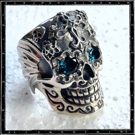 Custom Mexican El Muerto Skull ring
