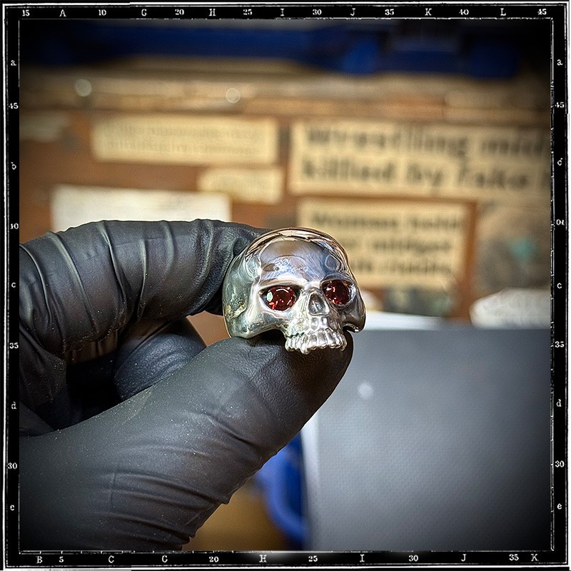 Custom Evil Skull Ring - Large