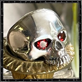 Custom Evil Skull Ring - Large