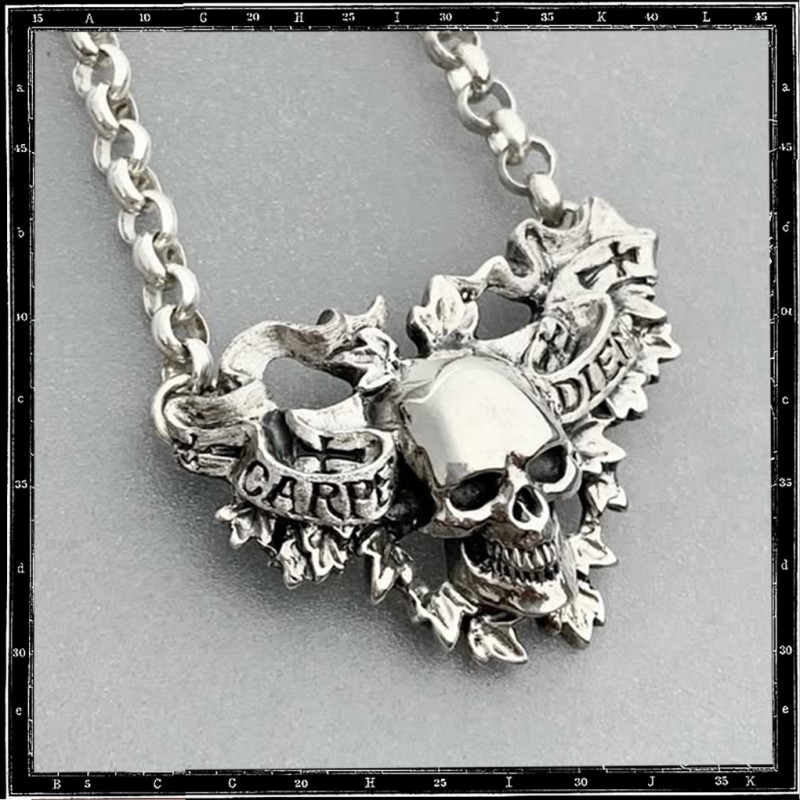 Carpe Diem Skull Necklace