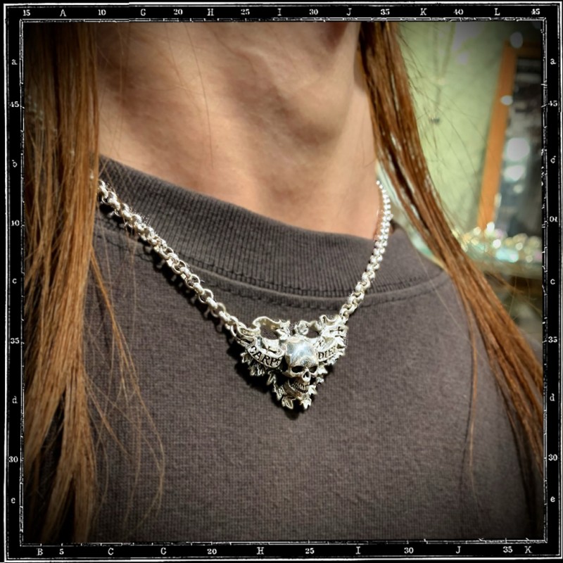 Carpe Diem Skull Necklace