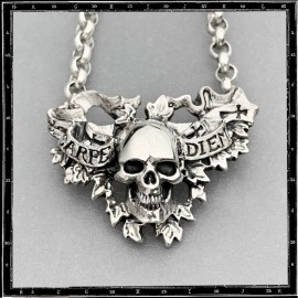 Carpe Diem Skull Necklace