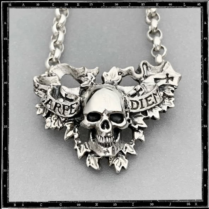 Carpe Diem Skull Necklace